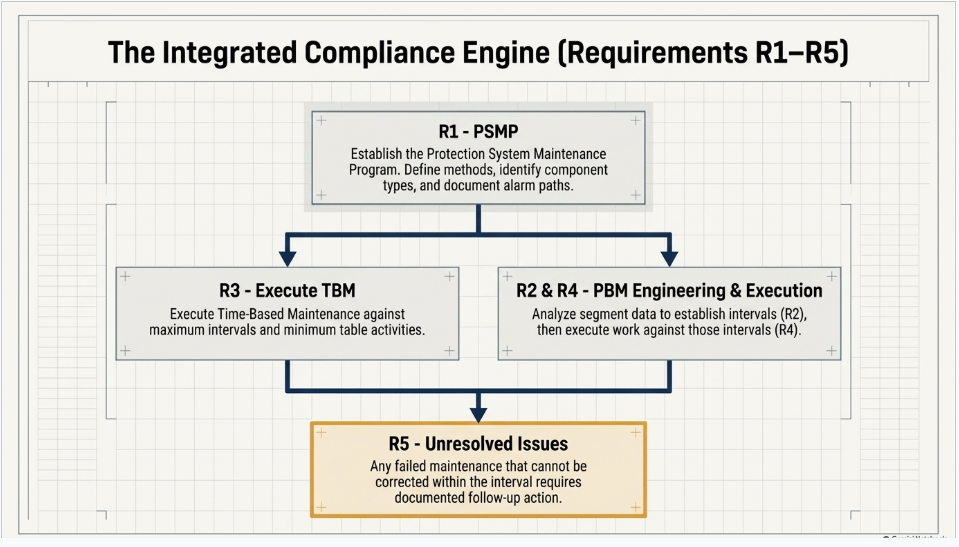 NERC PRC-005-6 protection system maintenance requirements for reliable power system operation