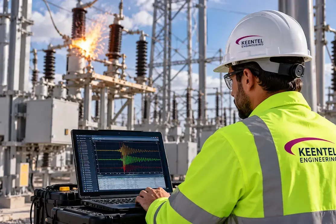 Electrical faults in a power system relevant to PRC-002 and PRC-028 disturbance monitoring, event reconstruction and recorded fault analysis