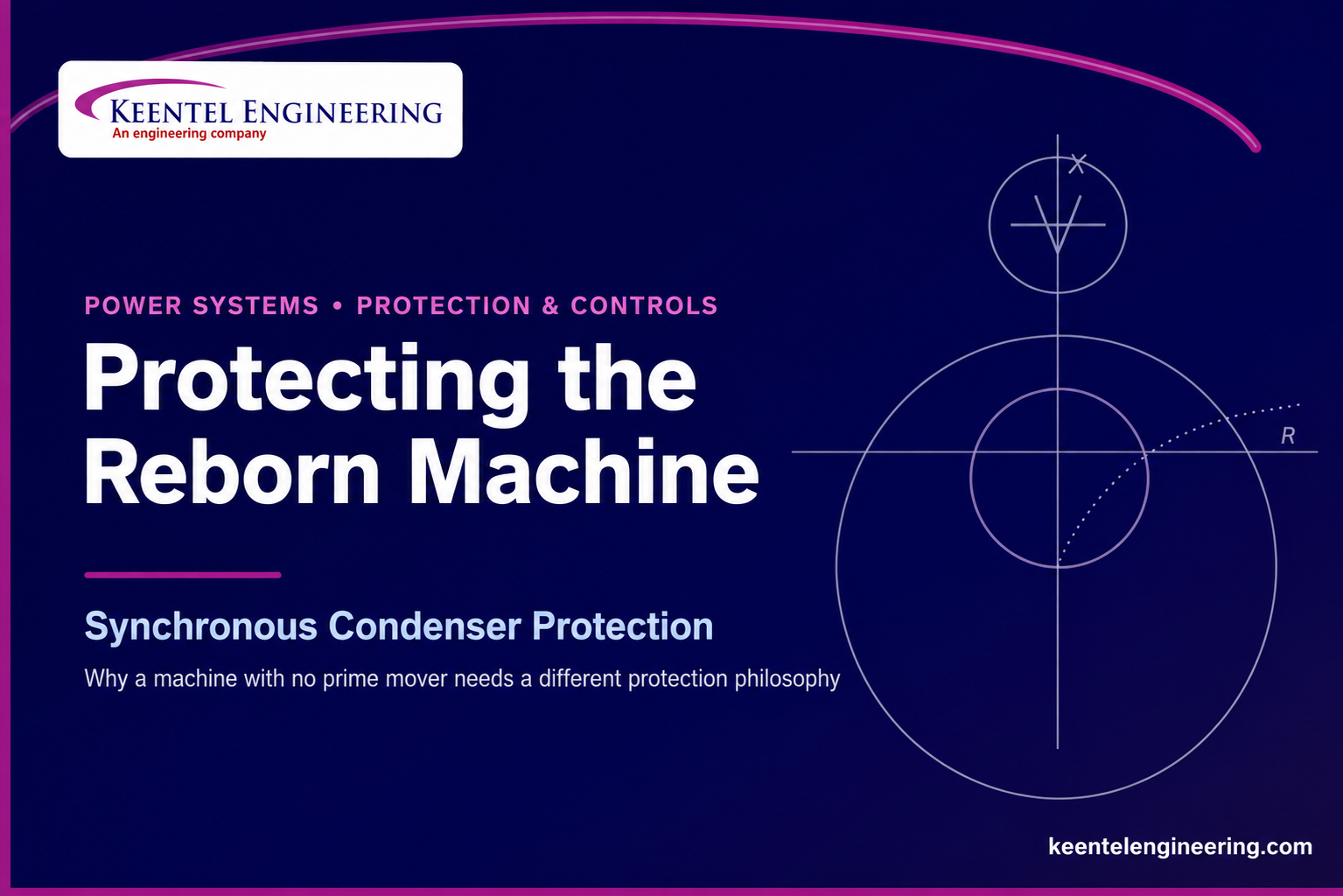 Synchronous condenser protection and control diagram
