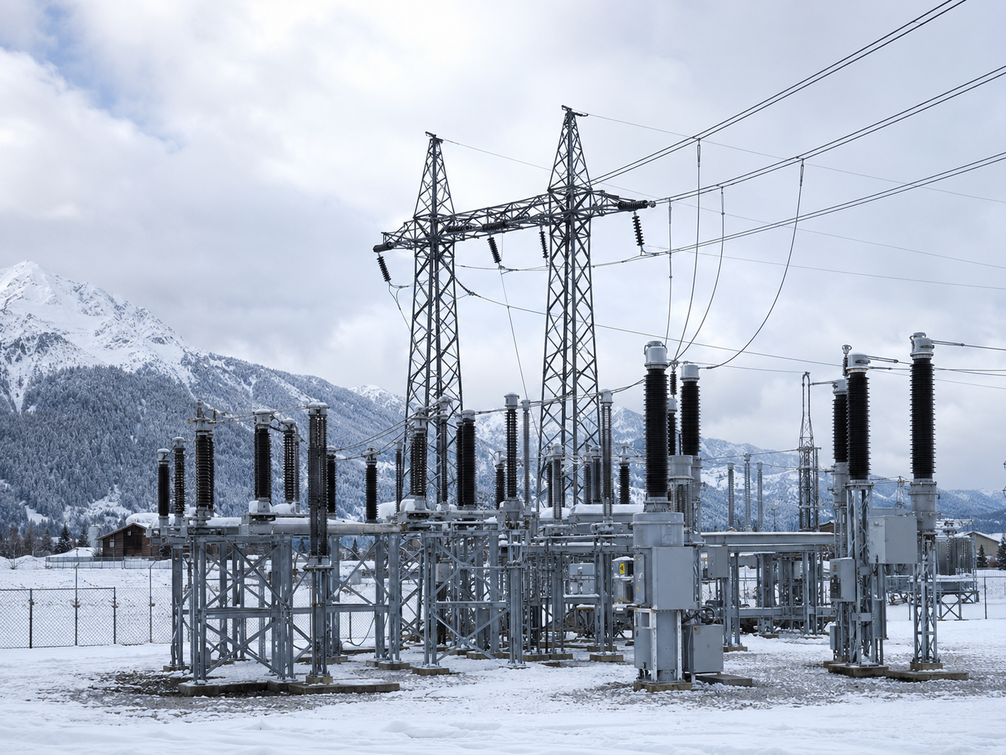 A landscape with solar panels, wind turbines, and power towers, overlaid with data charts for ERCOT grid analysis.