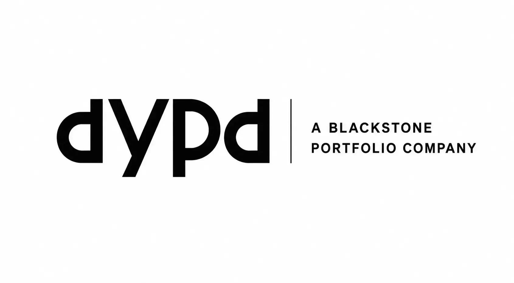 Minimalist dVpd Blackstone portfolio company logo on a clean white corporate card background.