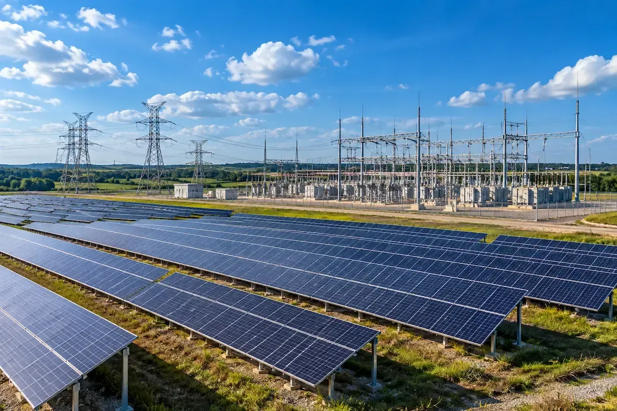 Solar wind and battery energy storage infrastructure