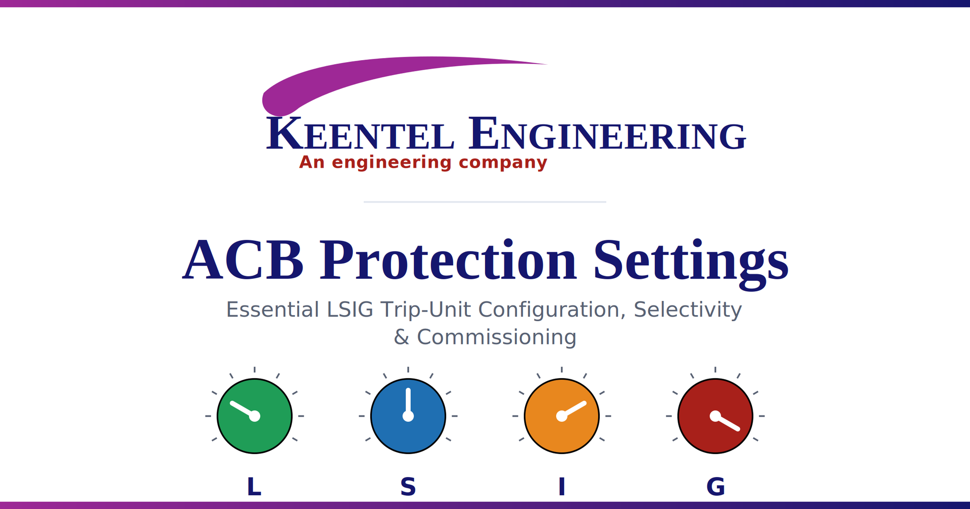 ACB LSIG protection settings and trip-unit configuration