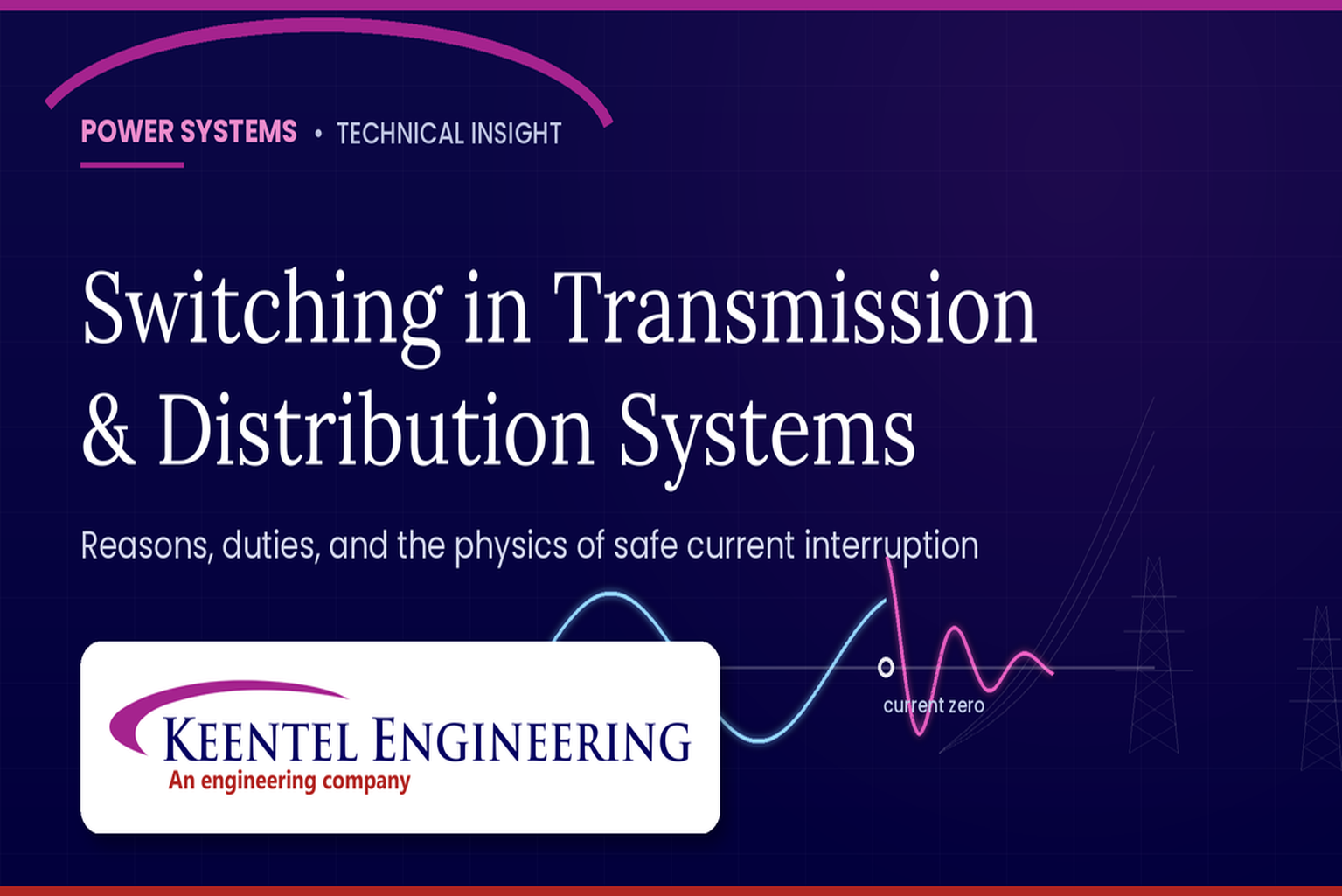 Power system switching technical insight banner for transmission and distribution systems