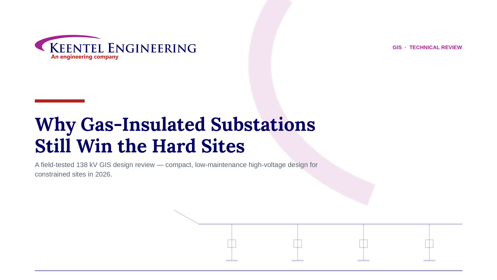 138 kV gas-insulated substation (GIS) design for compact high-voltage power systems.
