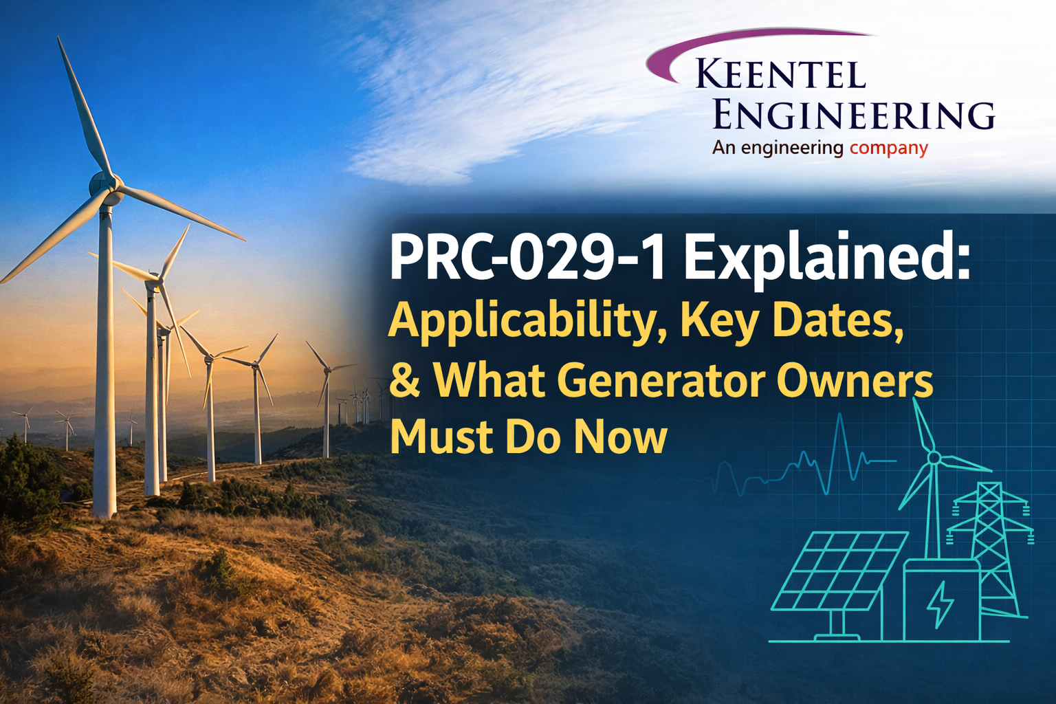 PRC-029-1 explained for generator owners with wind and solar power illustration