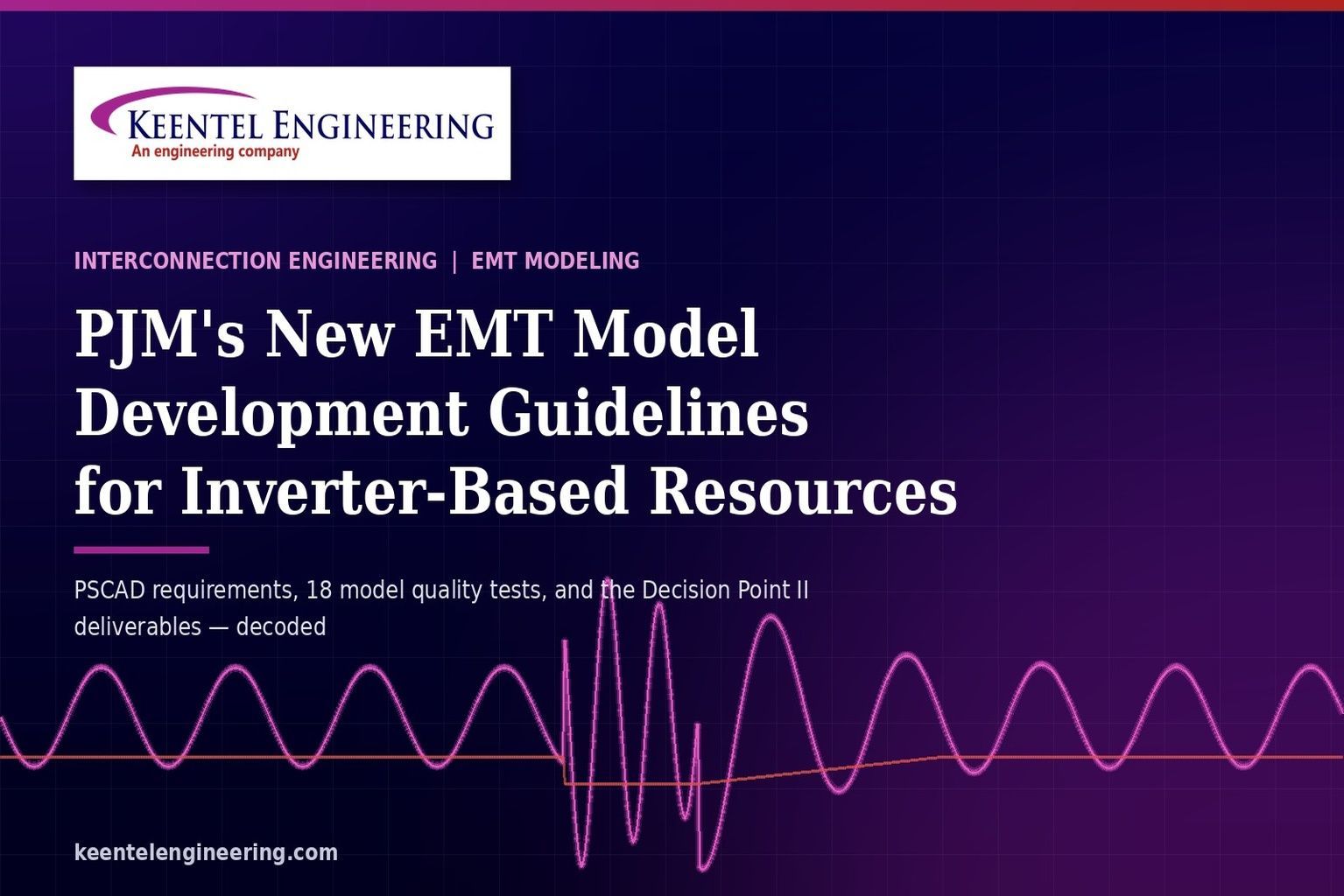 PJM EMT modeling guidelines for inverter-based resources