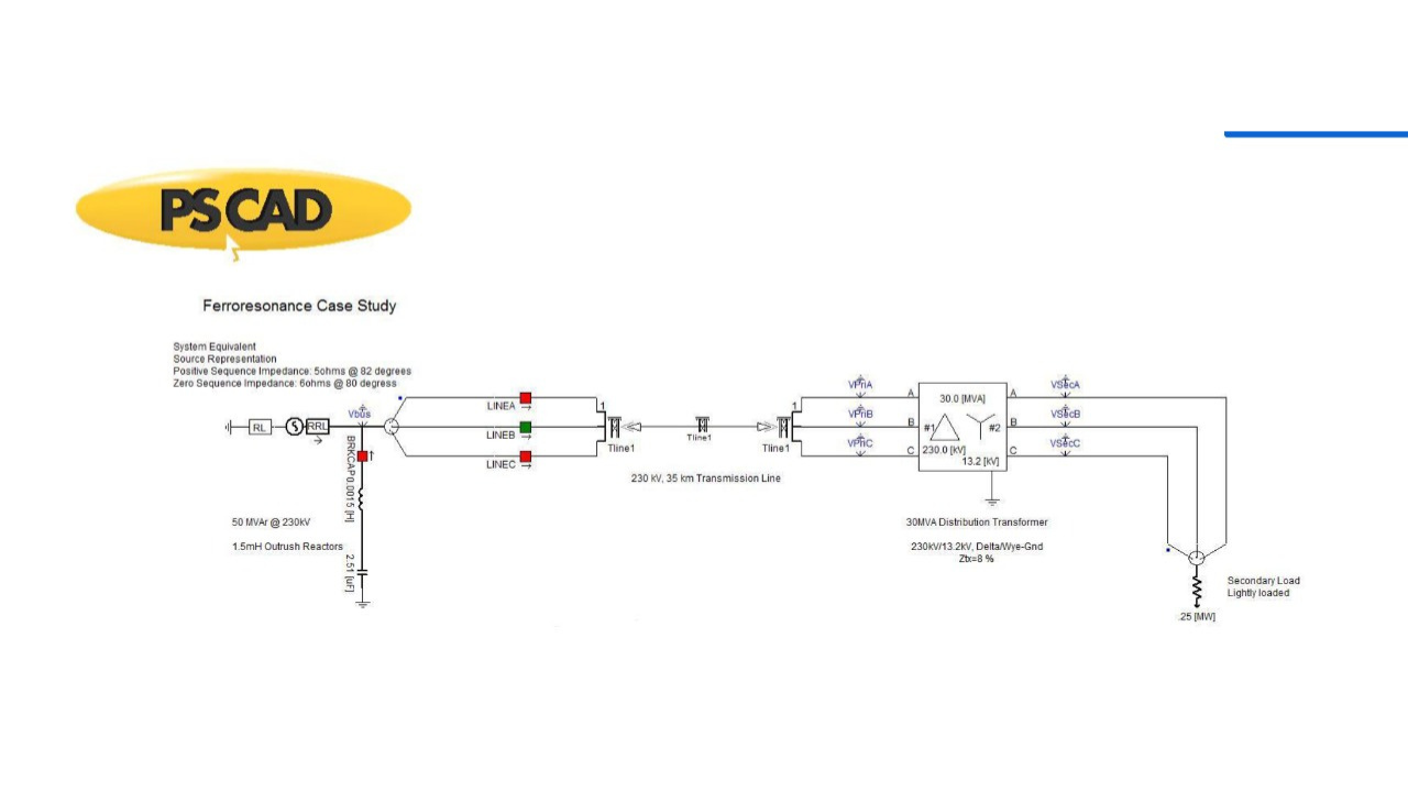 Schematic diagram for an electrical circuit, with components like resistors, switches, and a load.