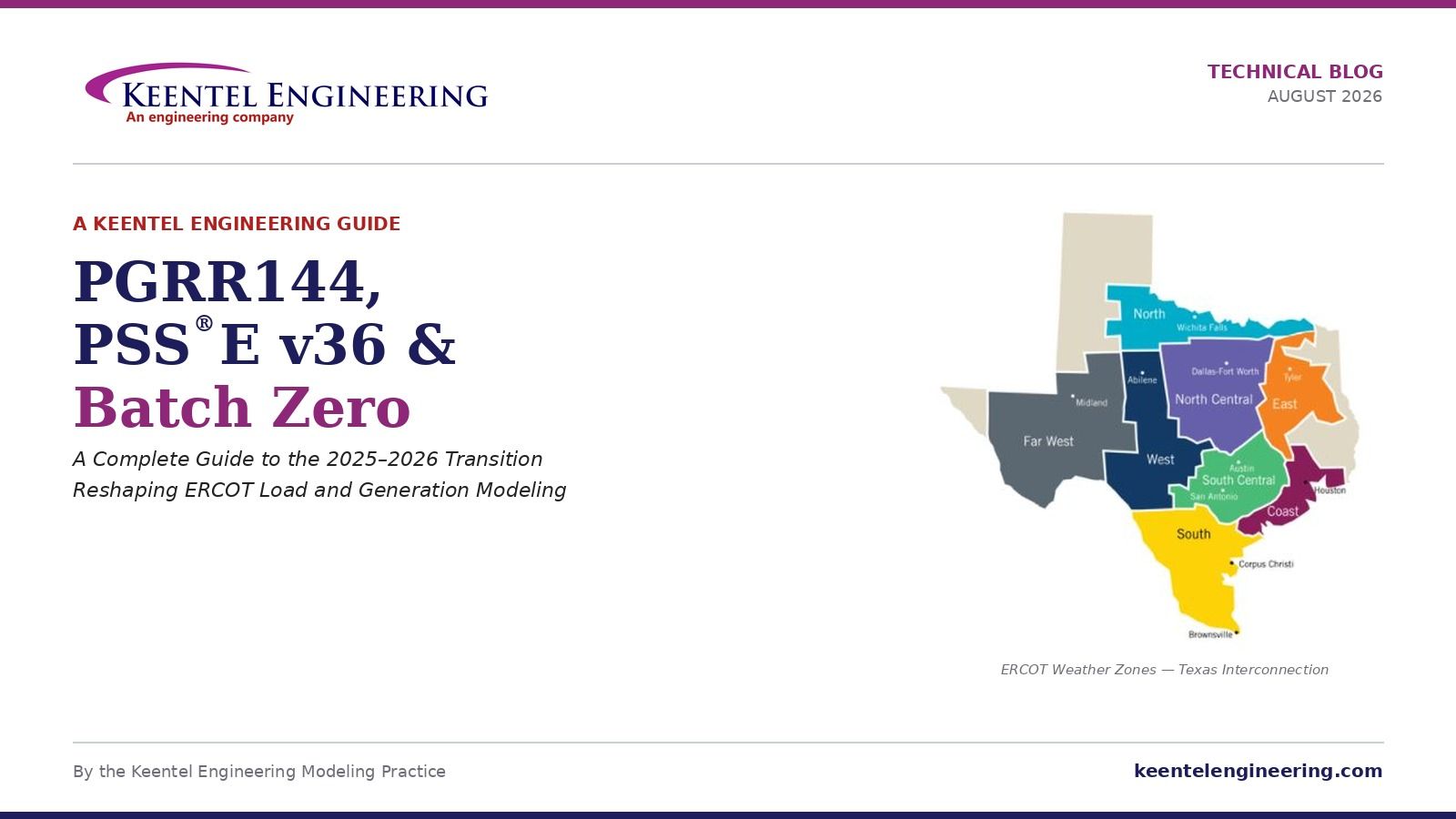 PGRR144, PSS®E v36 & ERCOT Batch Zero Guide