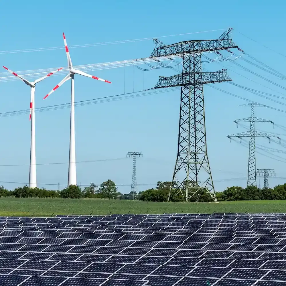 Solar energy wind power and electricity grid integration