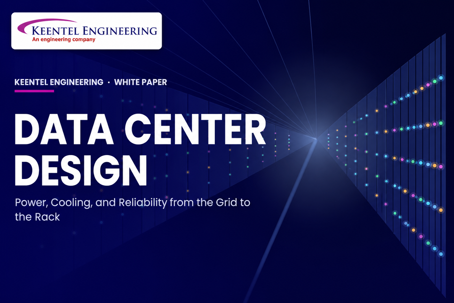 Data center design engineering with grid-to-rack power and cooling