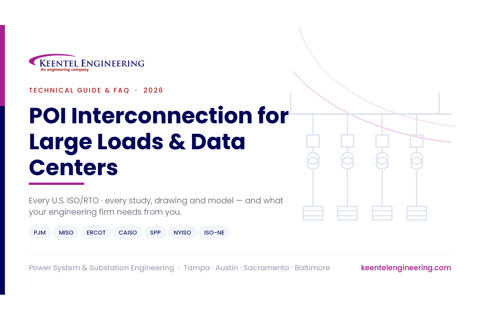 POI interconnection engineering for large loads and data centers.