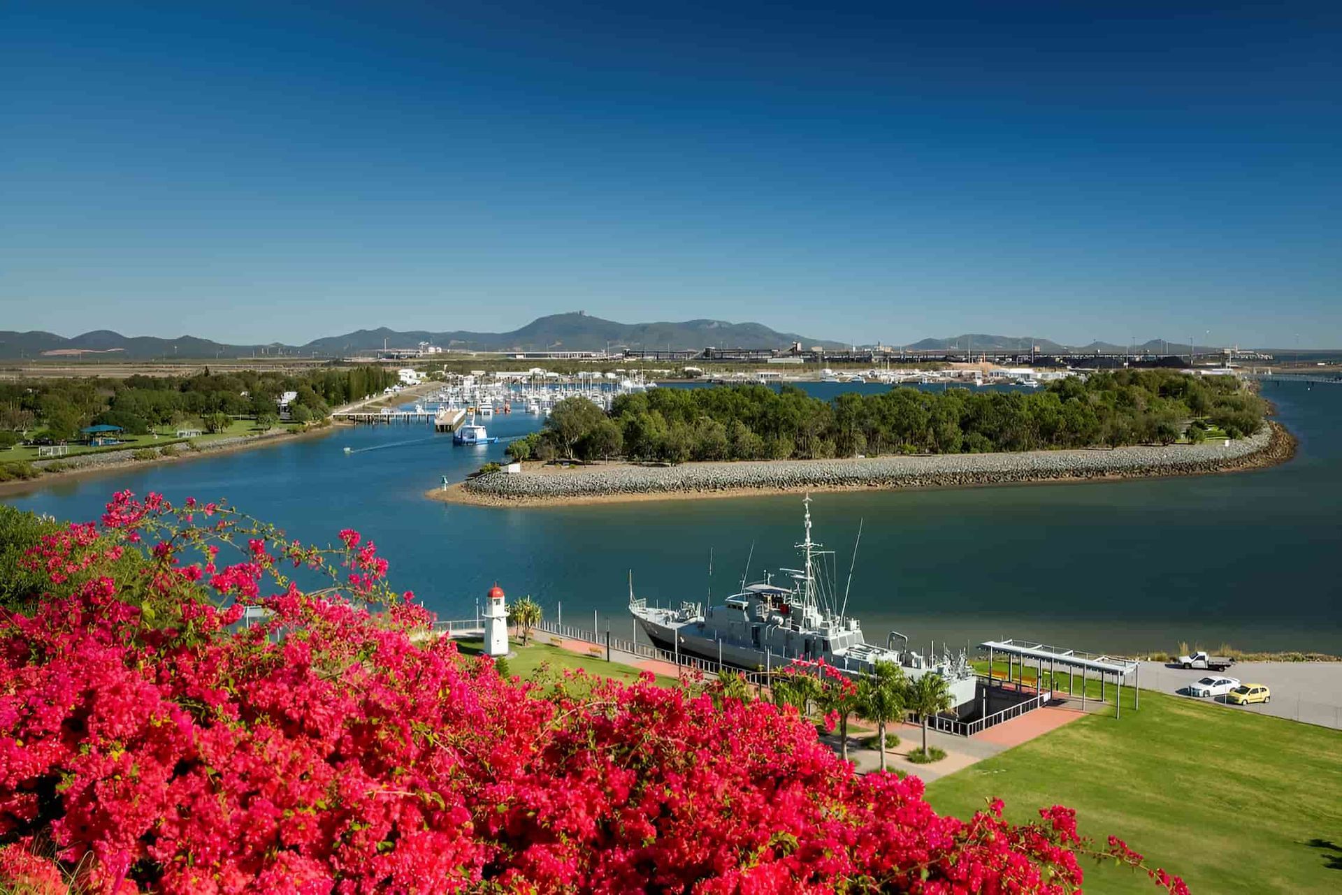 A Large Body Of Water With A Small Island In The Middle Of It — CQ Service Locating In Gladstone, QLD