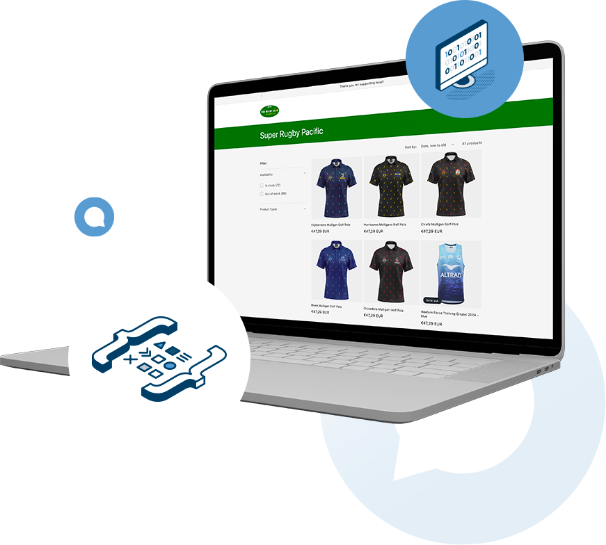 The Rugby Shop E-commerce showcase