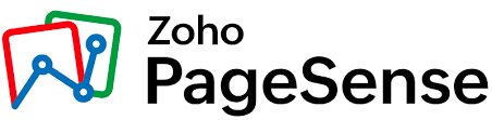 The zoho pagesense logo is shown on a white background.