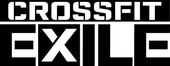 White "CROSSFIT EXILE" logo on a black background