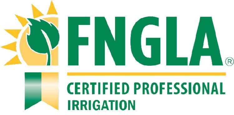 The logo for fngla certified professional irrigation