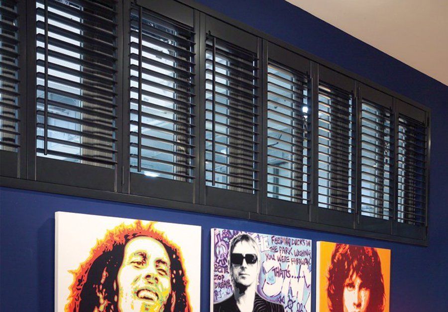 black shutters