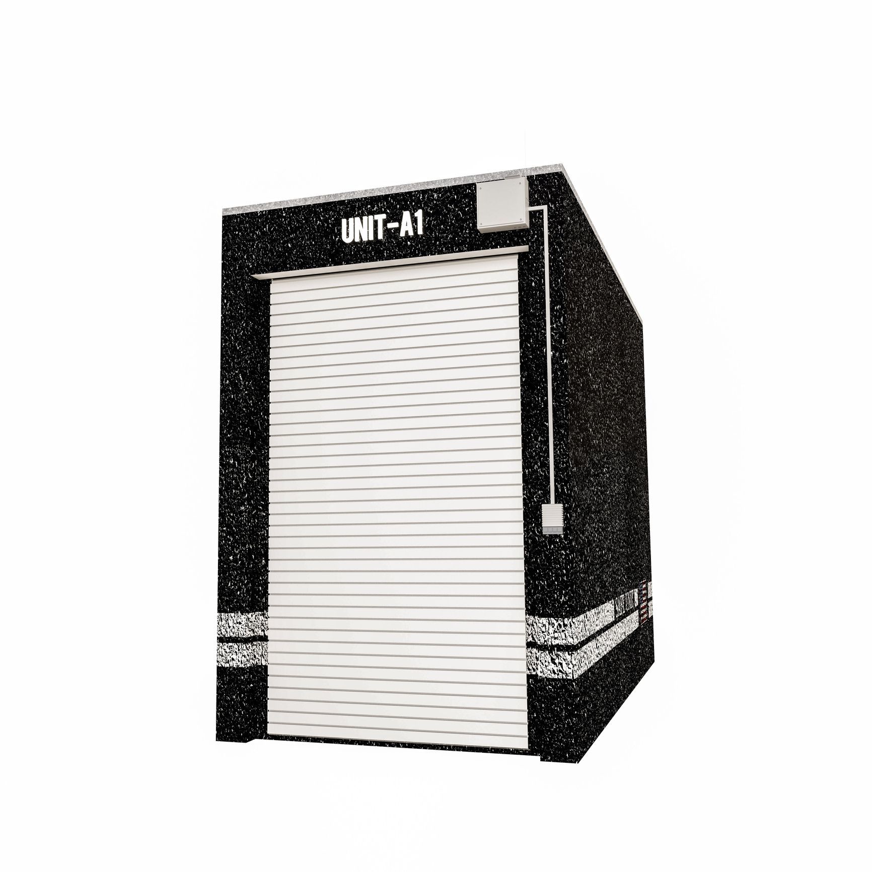 A white garage door with unit a1 written on it – Springfield, OR - 42nd St Mini Storage