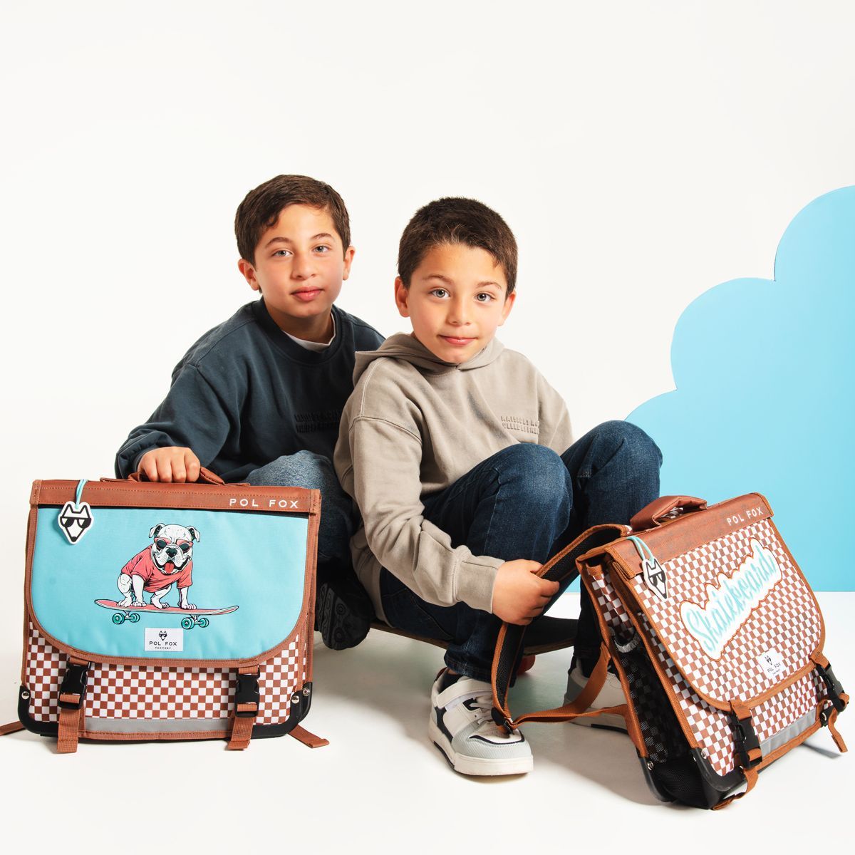 cartable enfant primaire Pol Fox ergonomique école extérieur
