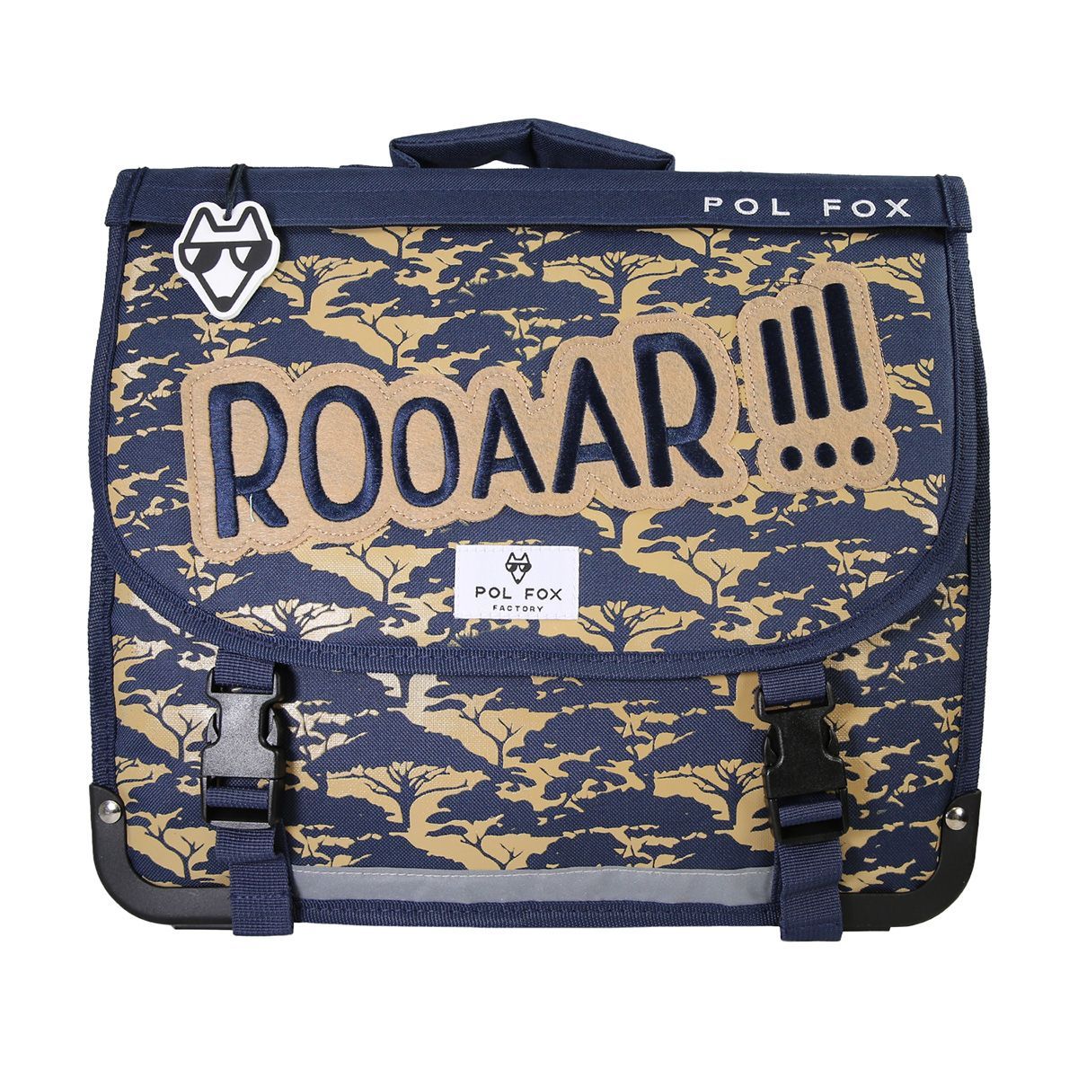Cartable scolaire réversible Pol Fox motif ROOAAR