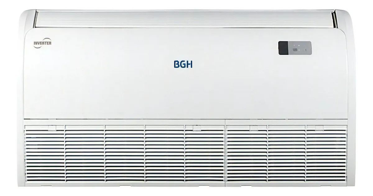 Unidad de aire acondicionado de la marca BSH, de color blanco, con rejillas de ventilación horizontales en la parte inferior.