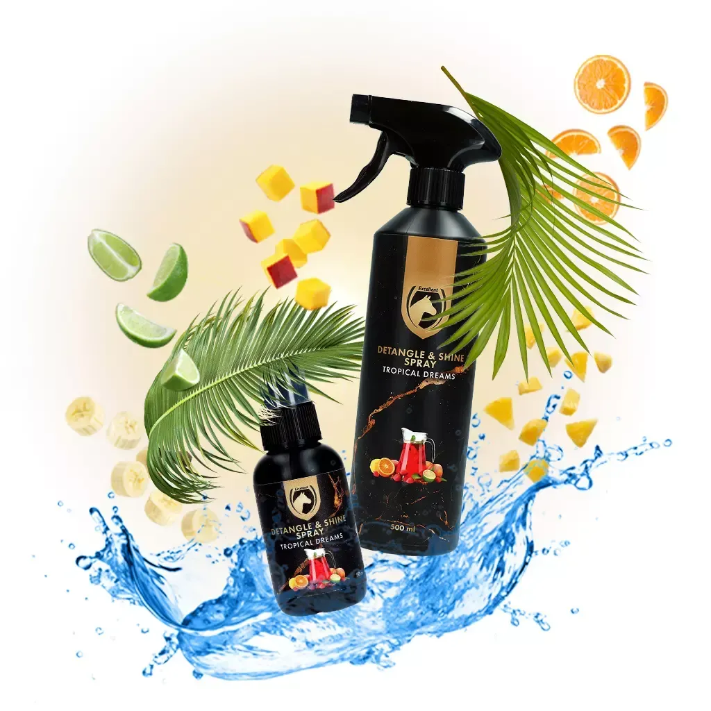 Excellent Horse detangle en shine spray antiklit tropical