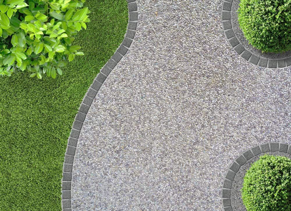 An Aerial View Of A Walkway In A Garden With Trees And Bushes — Tuncote Concrete Constructions in Salamander Bay, NSW