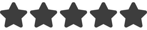 Five red stars, indicating a rating or review.