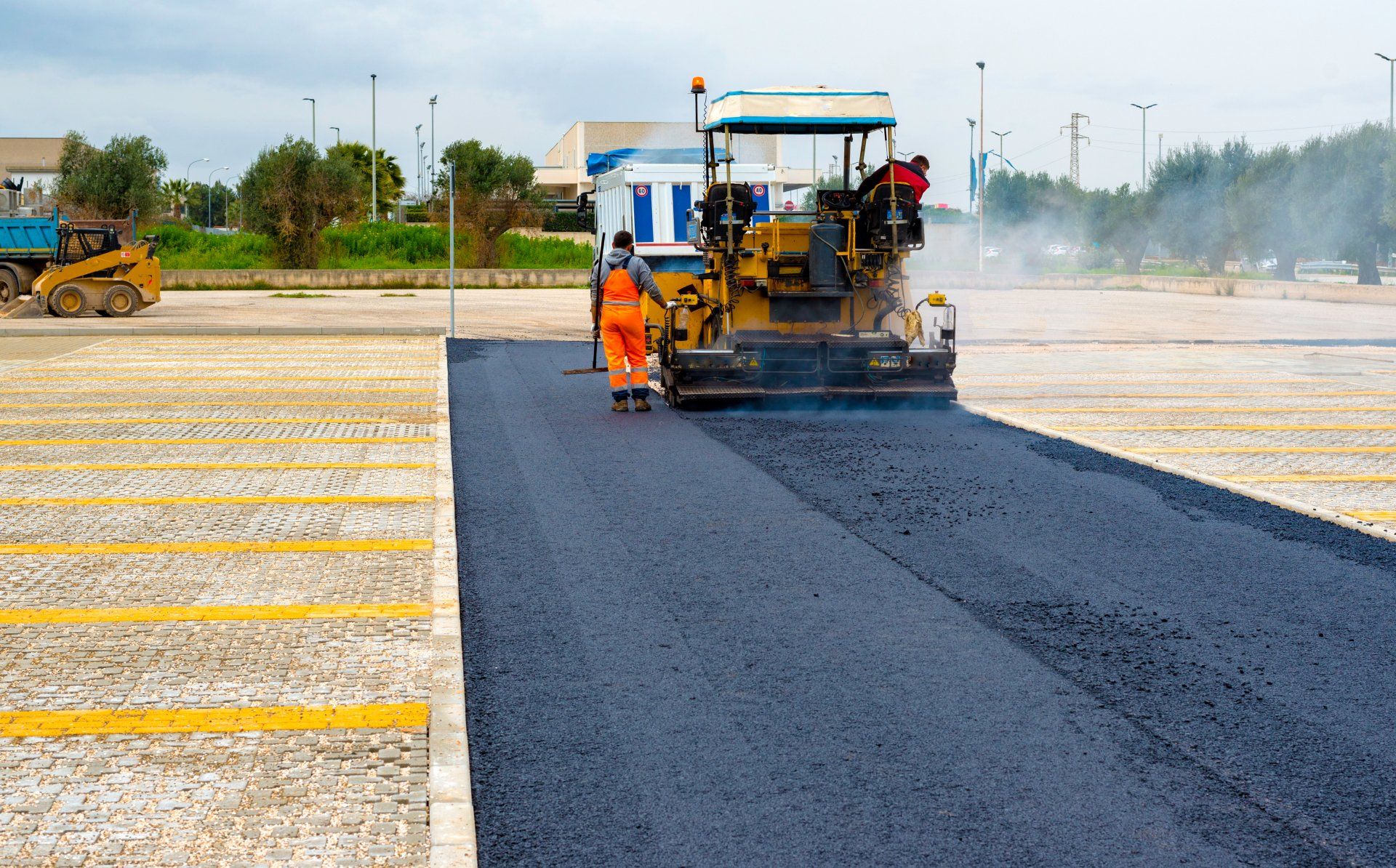 men working on a new parkway