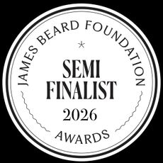 James Beard Foundation Awards semi-finalist 2026 circular black-and-white badge