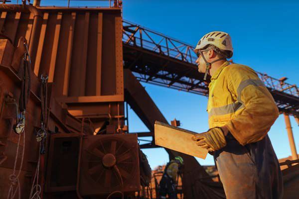 engineer inspecting equipment