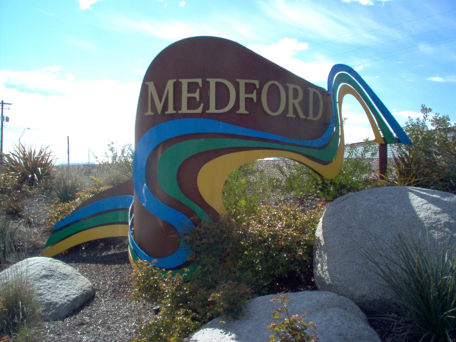 Welcome to Medford, Oregon sign