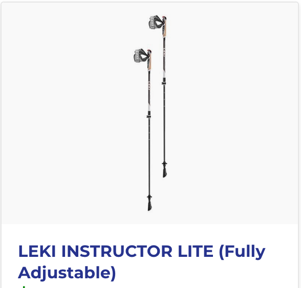 A picture of a pair of leki instructor lite walking poles