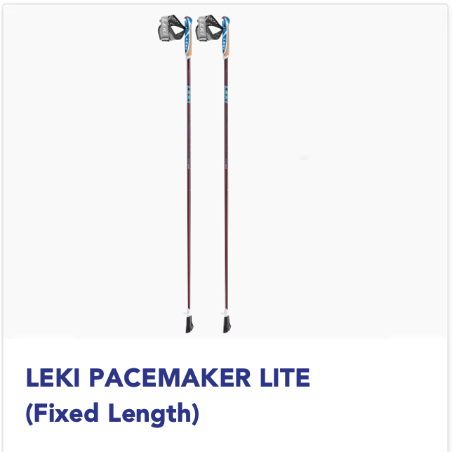 A pair of leki pacemaker lite walking poles for $ 149.00