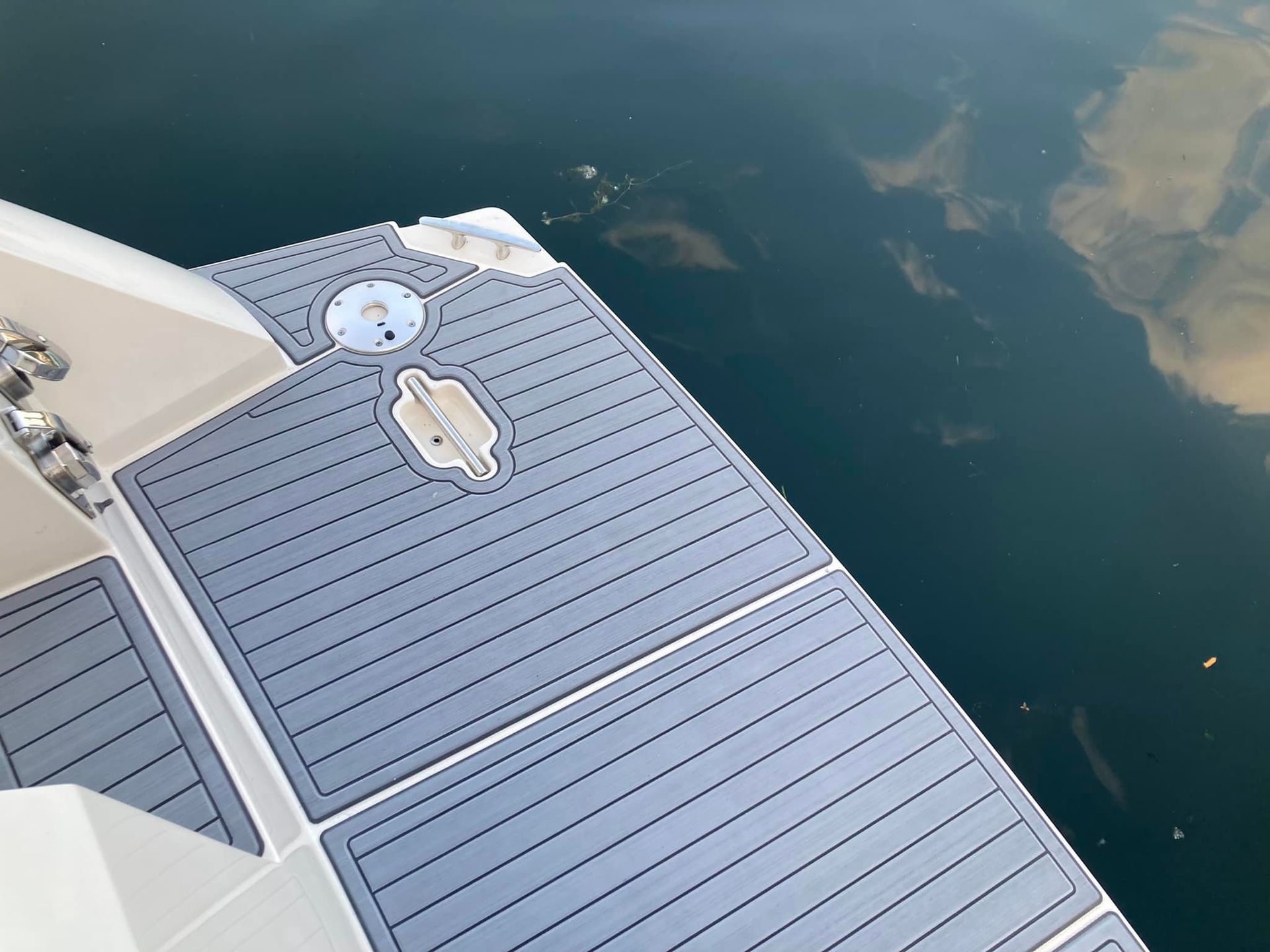 Storm Gray over Black SeaDek boat flooring by Phantom by SeaDek