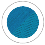 Teal Circle showing the brushed and embossed SeaDek textures
