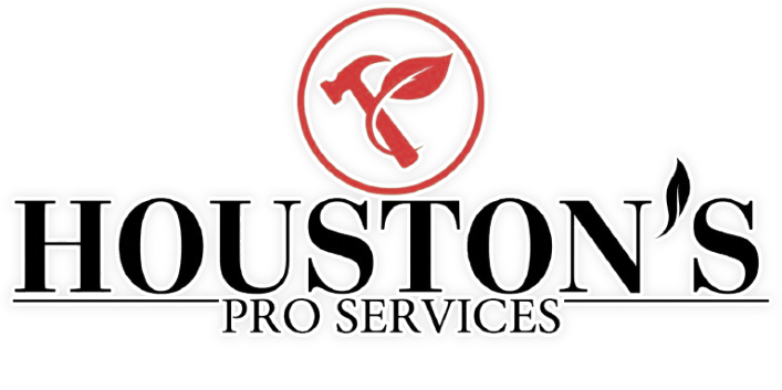 Houston's Pro Services logo with red circular icon and black text