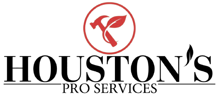 Houston's Pro Services logo with red bird icon and black text on white background