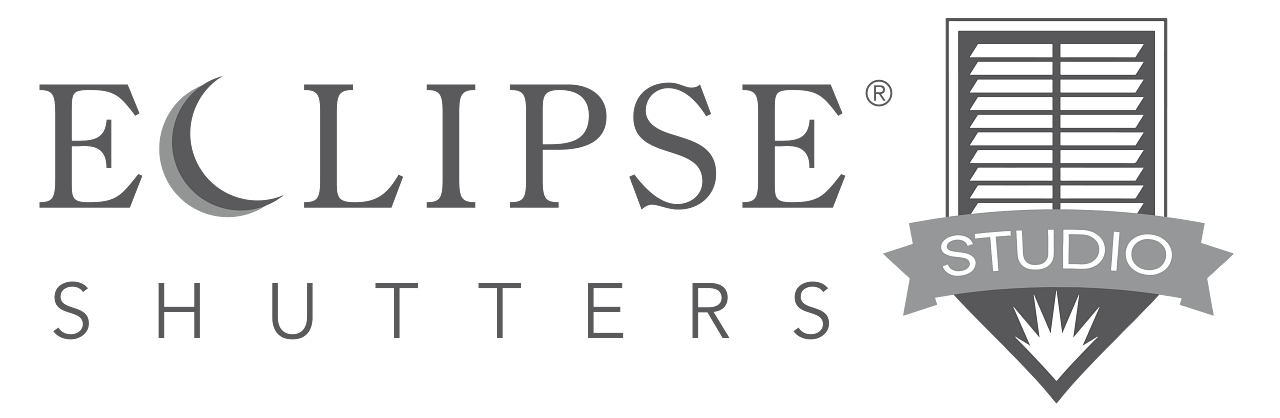 A black and white logo for eclipse studio shutters