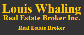 The logo for louis whaling real estate broker inc.