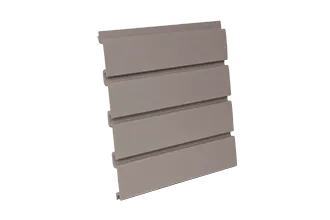 Gray, horizontally-oriented siding panel with four evenly spaced, raised sections.