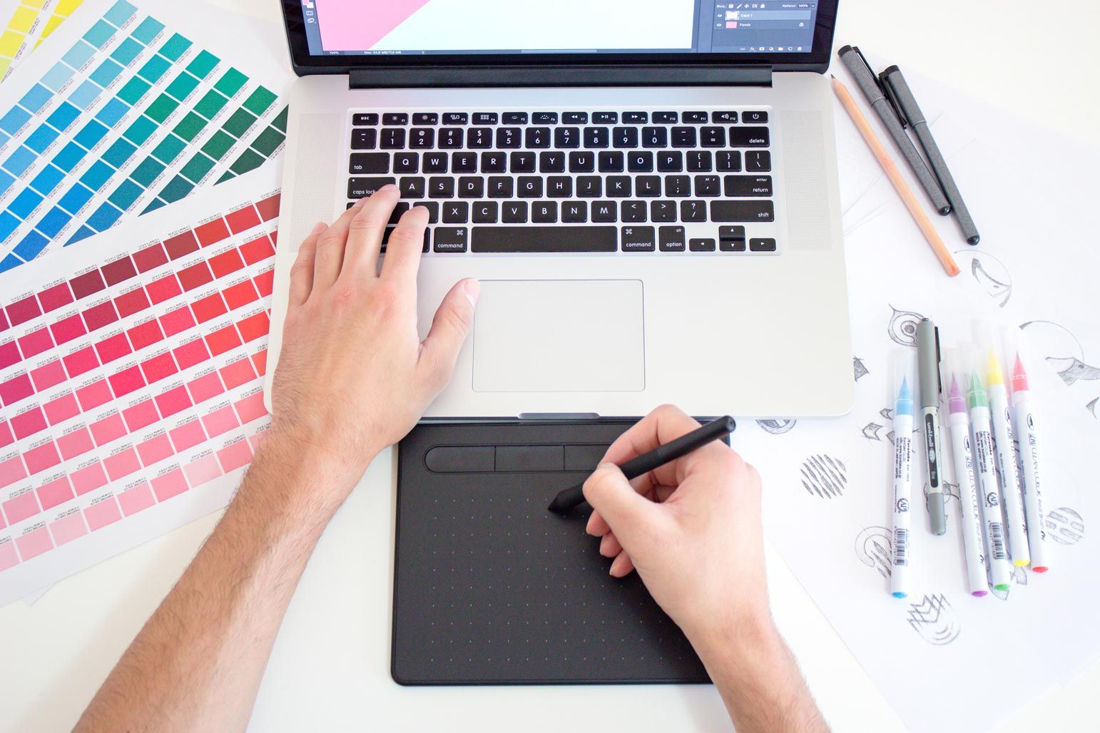 Making Designs On Drawing Tab — Printing Services in Coffs Harbour, NSW