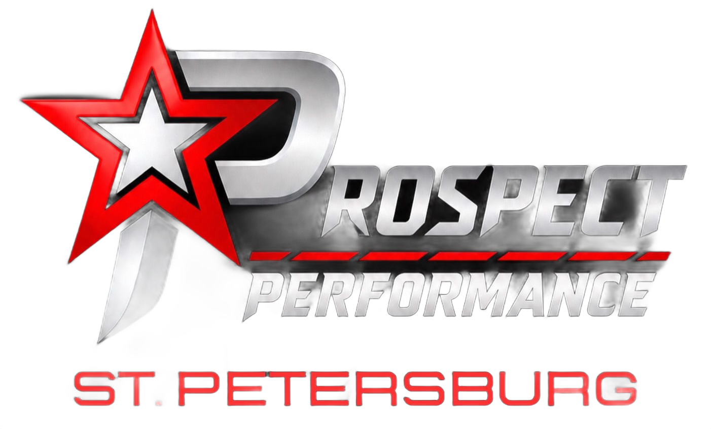 Prospect Performance logo with red star and silver text, St. Petersburg