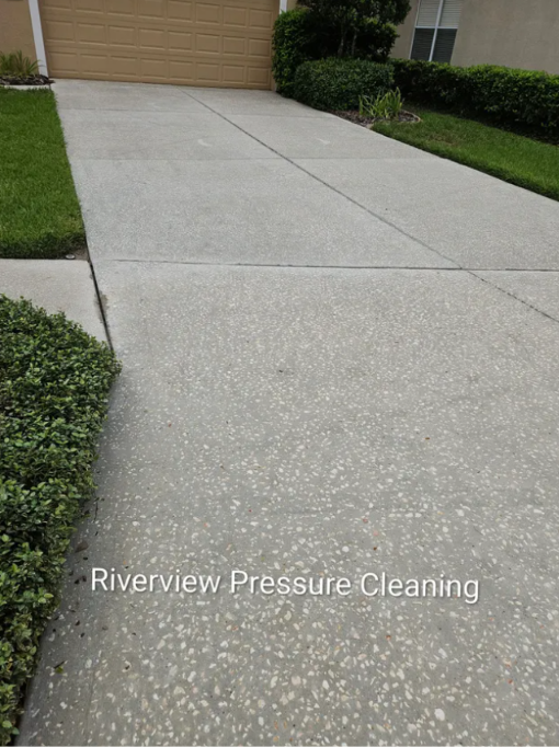 Clean driveway, sidewalks and walkway after pressure washing in Valrico FL