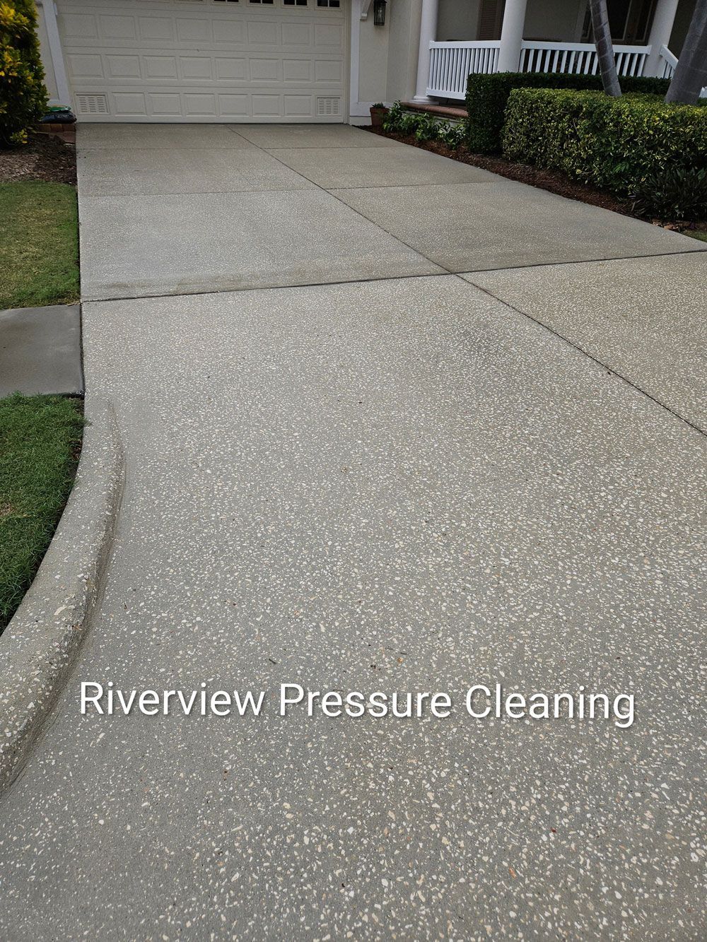 Clean driveway and sidewalks after pressure washing in Mira Bay Apollo Beach