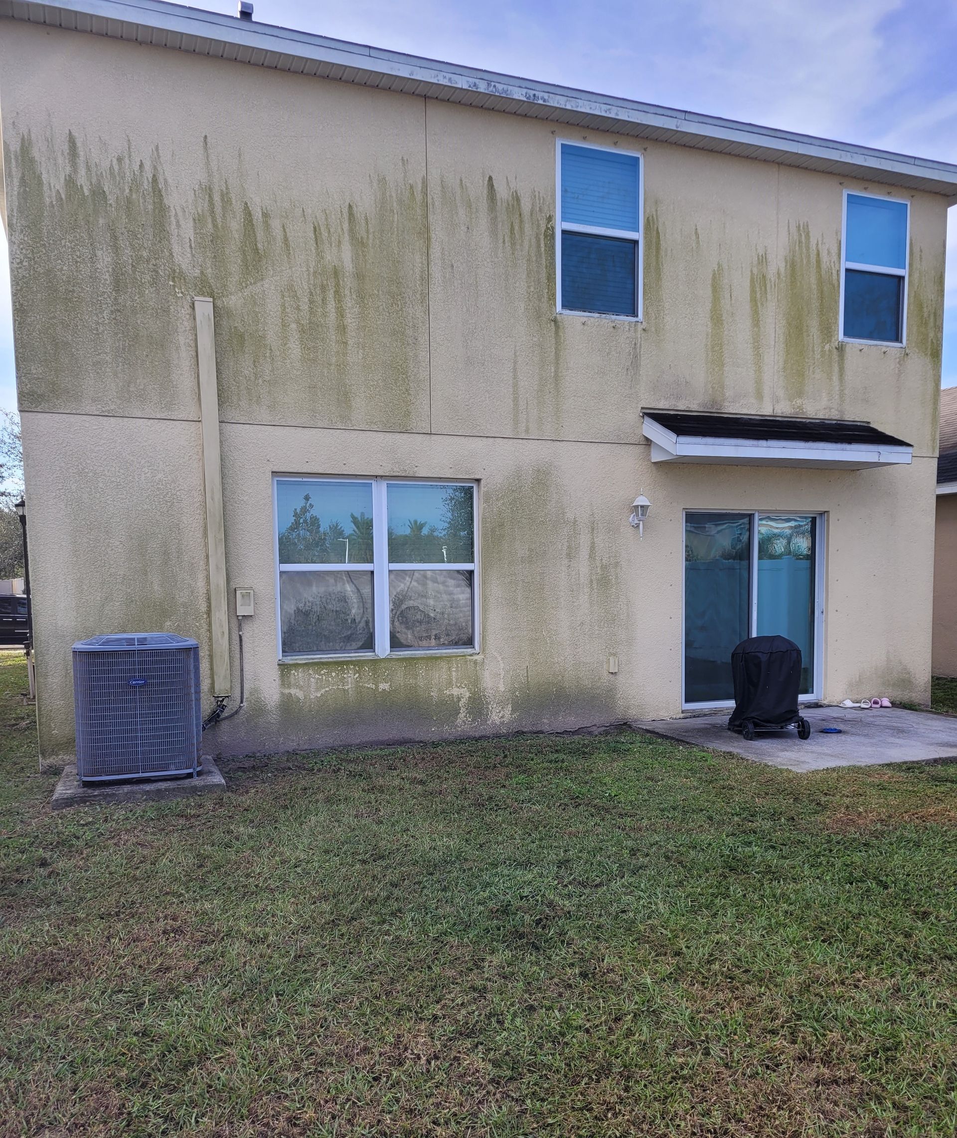 House pressure washing in Gibsonton, FL to remove green algae
