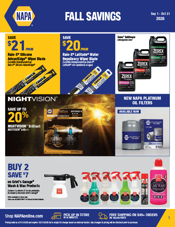 Retail Flyer at Fayette Parts Service