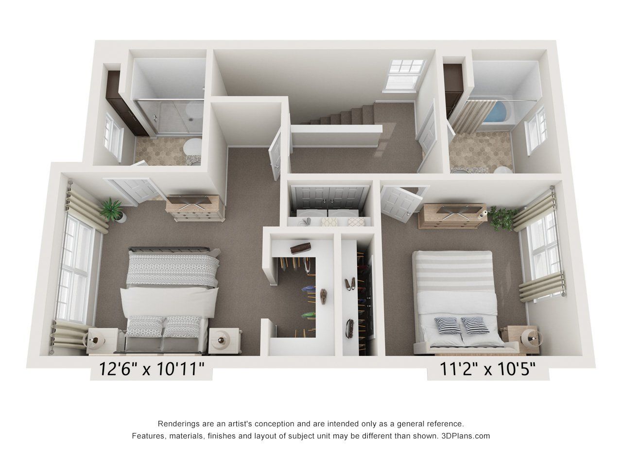 unit e third floor plan