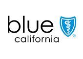 Blue California health insurance logo with a blue shield icon and black text